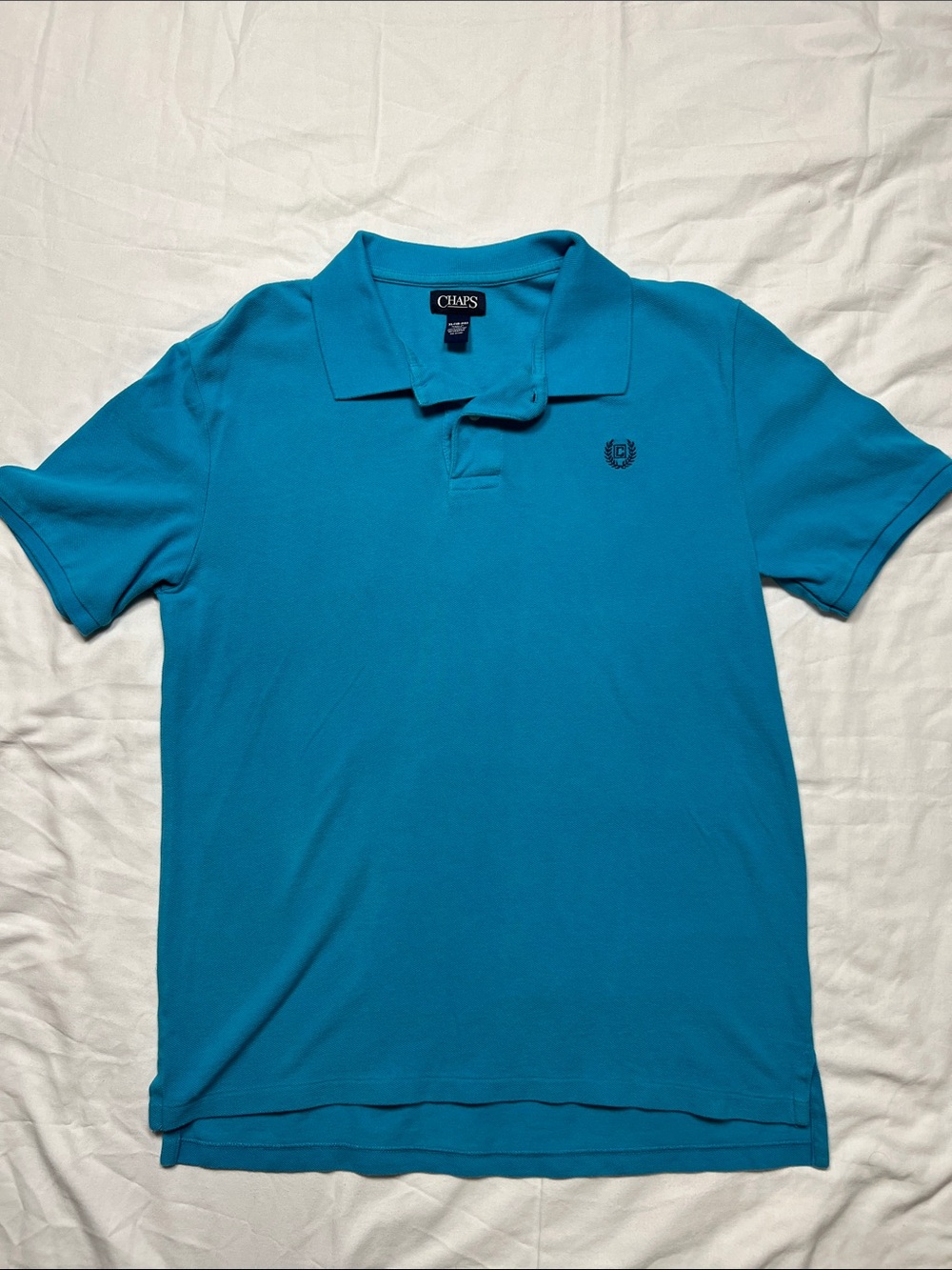 Chaps Youth Teal Blue Polo Shirt